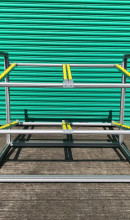 An image of a custom storage rack we created