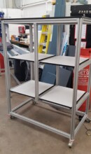 An image of custom made shelves we created